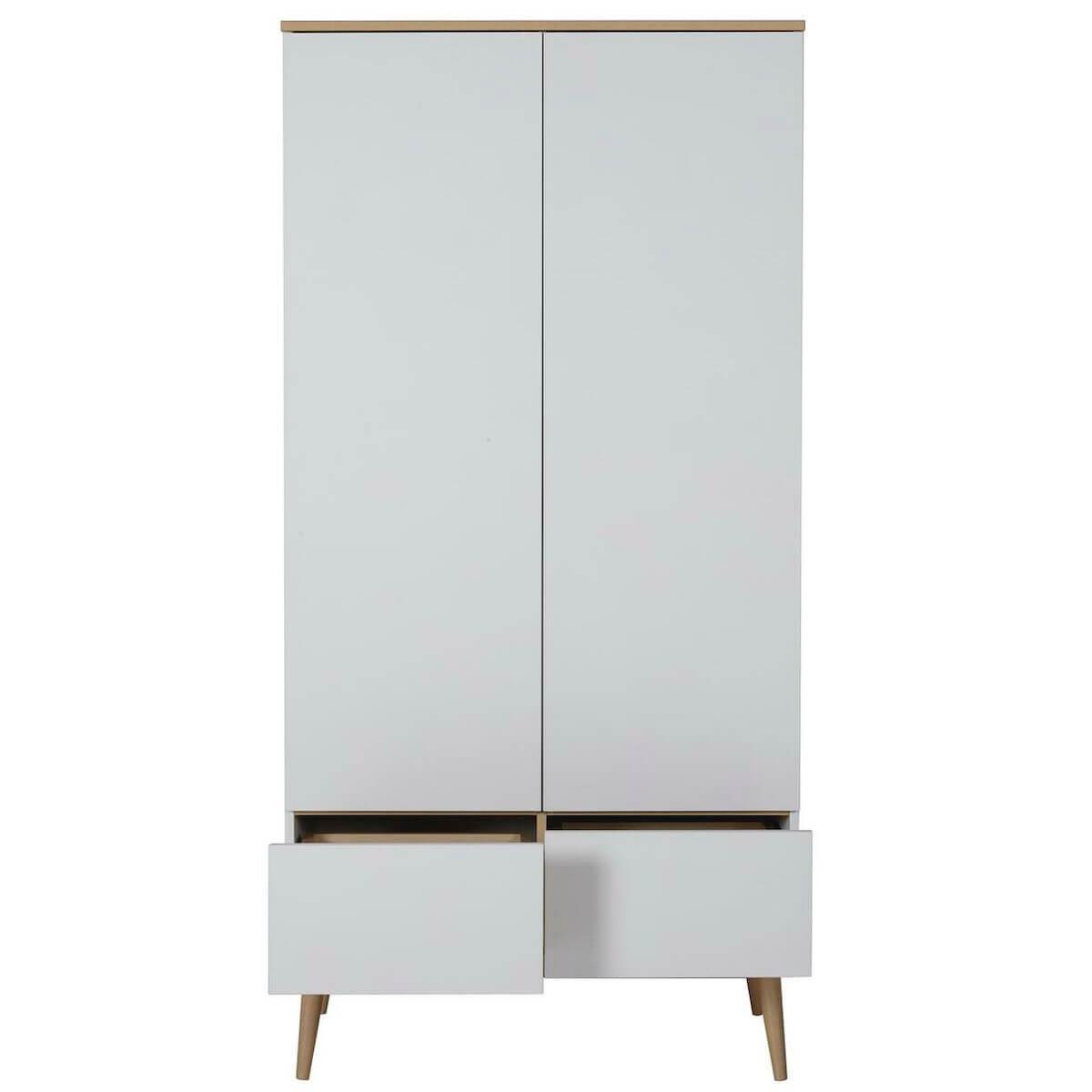 Armario 2 puertas FLOW Quax blanco-roble
