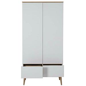 Armario 2 puertas FLOW Quax blanco-roble