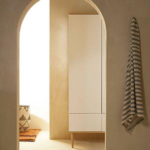 Armario 2 puertas FLOW Quax blanco-roble