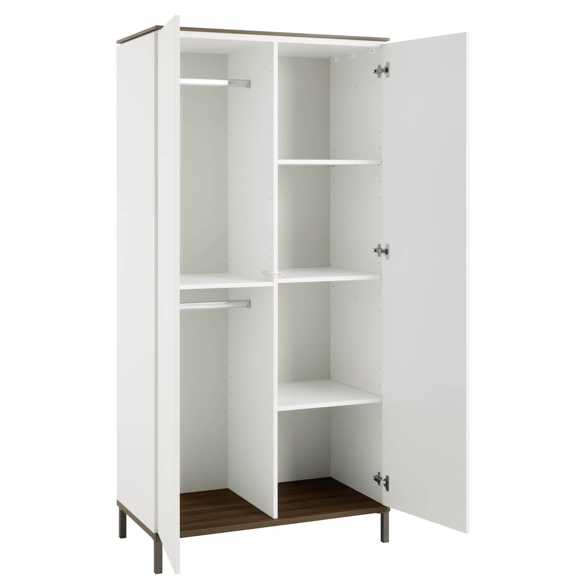 Armario 2 puertas LOVELY ALIV Yuny by Paidi off white-dark walnut