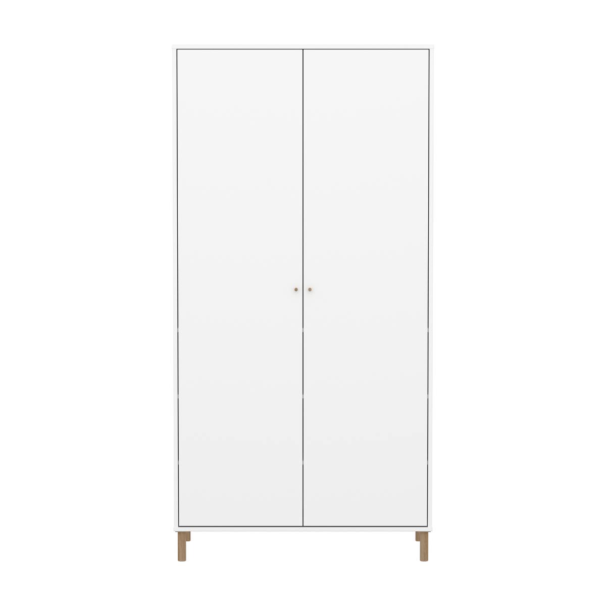 Armario 2 puertas-patas SAGA Flexa blanco-roble