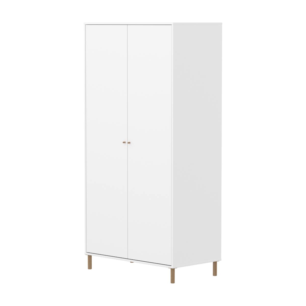 Armario 2 puertas-patas SAGA Flexa blanco-roble