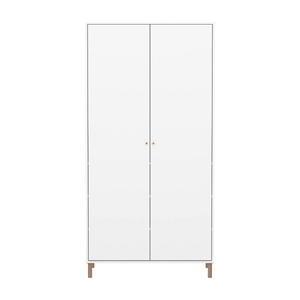 Armario 2 puertas-patas SAGA Flexa blanco-roble