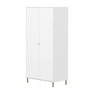 Armario 2 puertas-patas SAGA Flexa blanco-roble