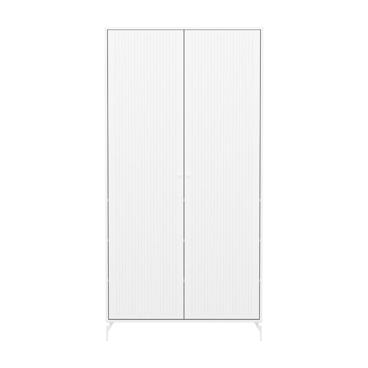 Armario 2 puertas ranuras-patas SAGA Flexa blanco-blanco