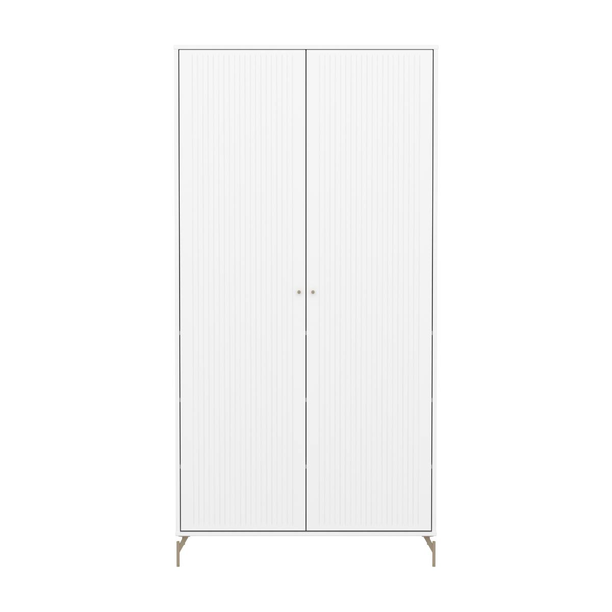 Armario 2 puertas ranuras-patas SAGA Flexa blanco-oat