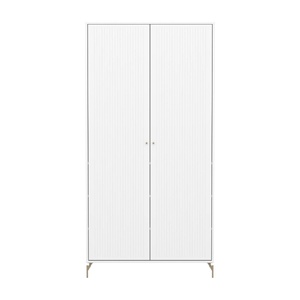 Armario 2 puertas ranuras-patas SAGA Flexa blanco-oat