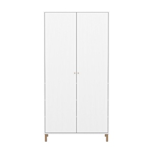 Armario 2 puertas ranuras-patas SAGA Flexa blanco-roble