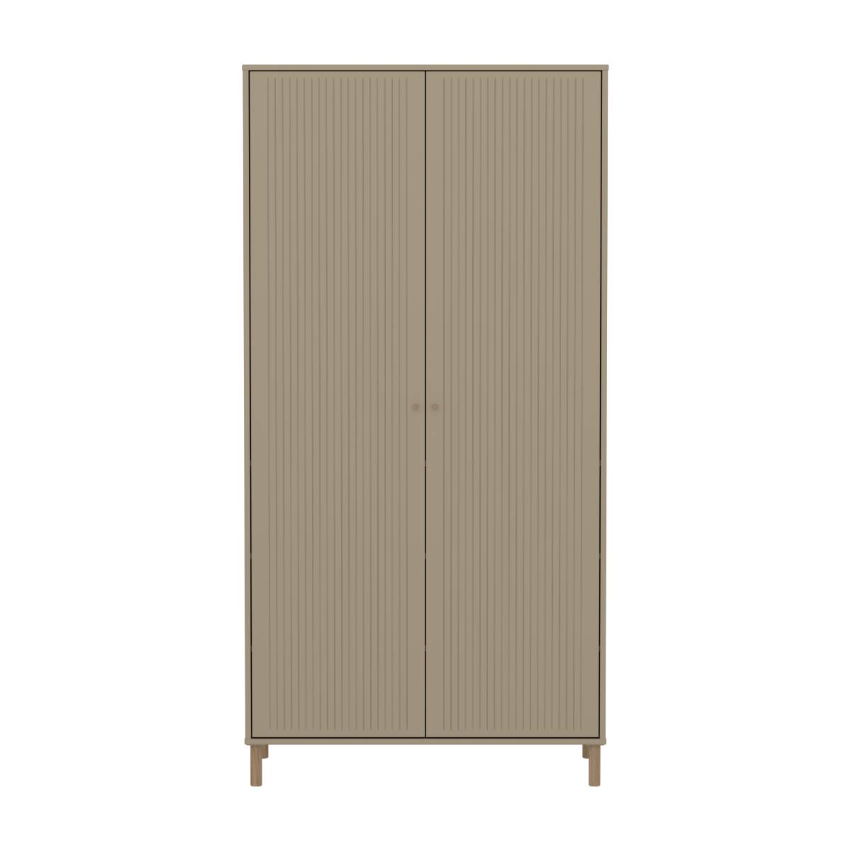 Armario 2 puertas ranuras-patas SAGA Flexa oat-roble