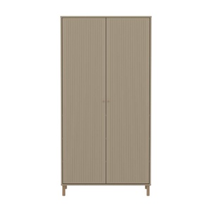 Armario 2 puertas ranuras-patas SAGA Flexa oat-roble