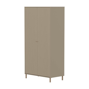 Armario 2 puertas ranuras-patas SAGA Flexa oat-roble