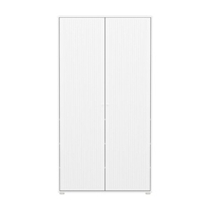 Armario 2 puertas ranuras SAGA Flexa blanco-blanco
