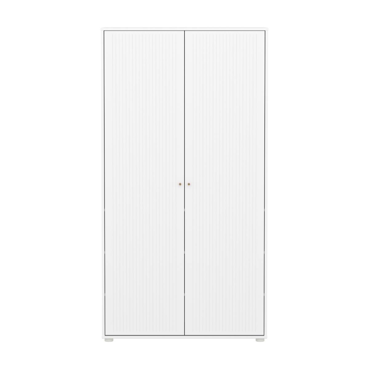 Armario 2 puertas ranuras SAGA Flexa blanco-roble