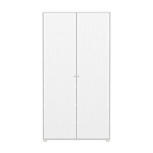 Armario 2 puertas ranuras SAGA Flexa blanco-roble