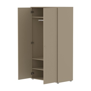 Armario 2 puertas ranuras SAGA Flexa oat-roble