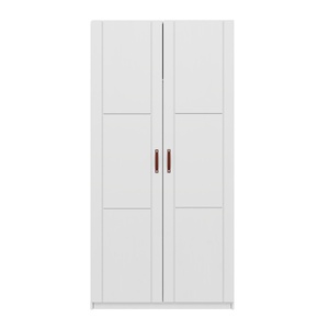 Armario 2 puertas sin tiradores-estanterías Lifetime blanco