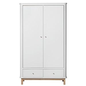 Armario 2 puertas WOOD Oliver Furniture blanco-roble