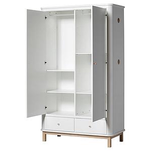 Armario 2 puertas WOOD Oliver Furniture blanco-roble