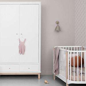 Armario 2 puertas WOOD Oliver Furniture blanco-roble
