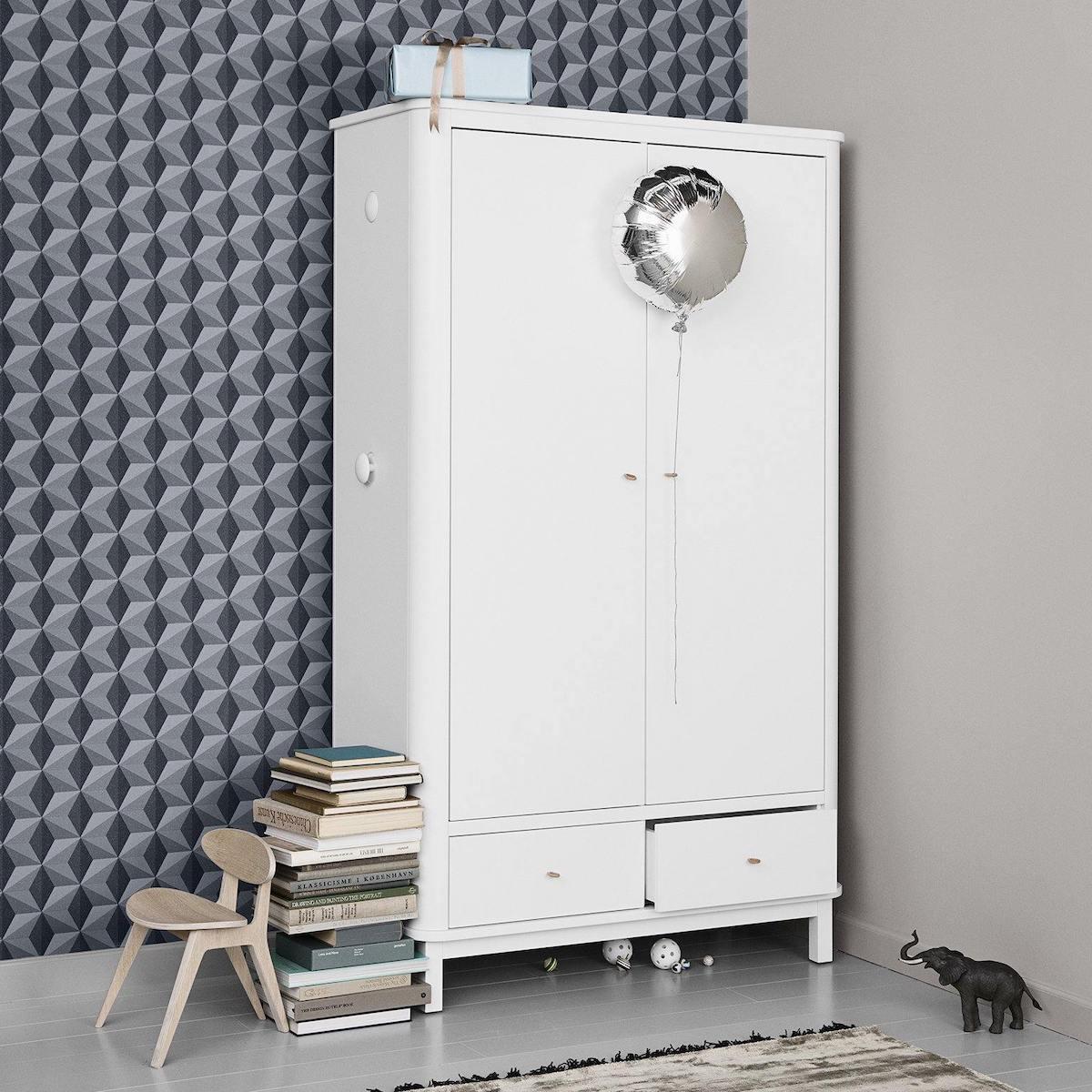 Armario 2 puertas WOOD Oliver Furniture blanco