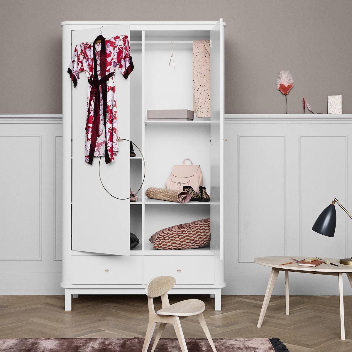Armario 2 puertas WOOD Oliver Furniture blanco