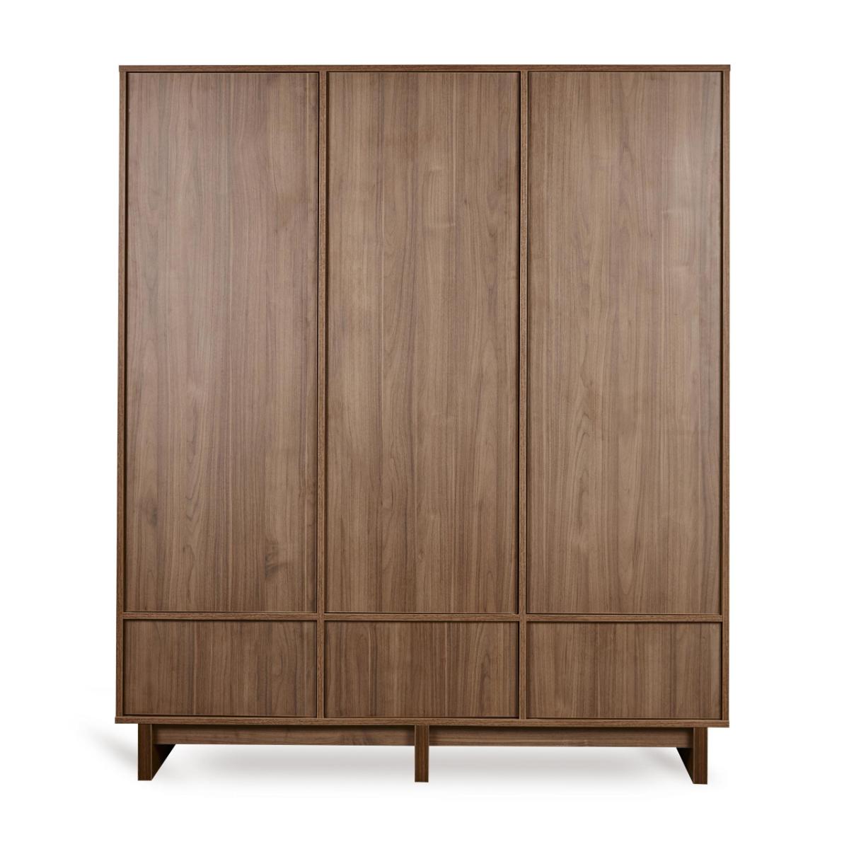 Armario 3 puertas KYO Quax walnut