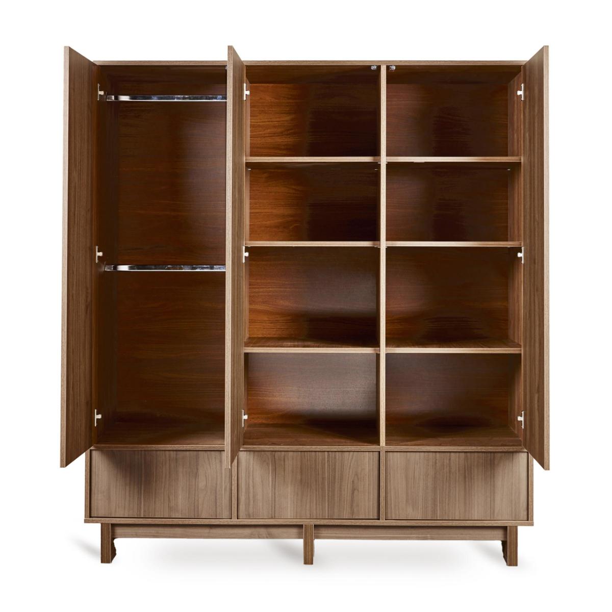 Armario 3 puertas KYO Quax walnut