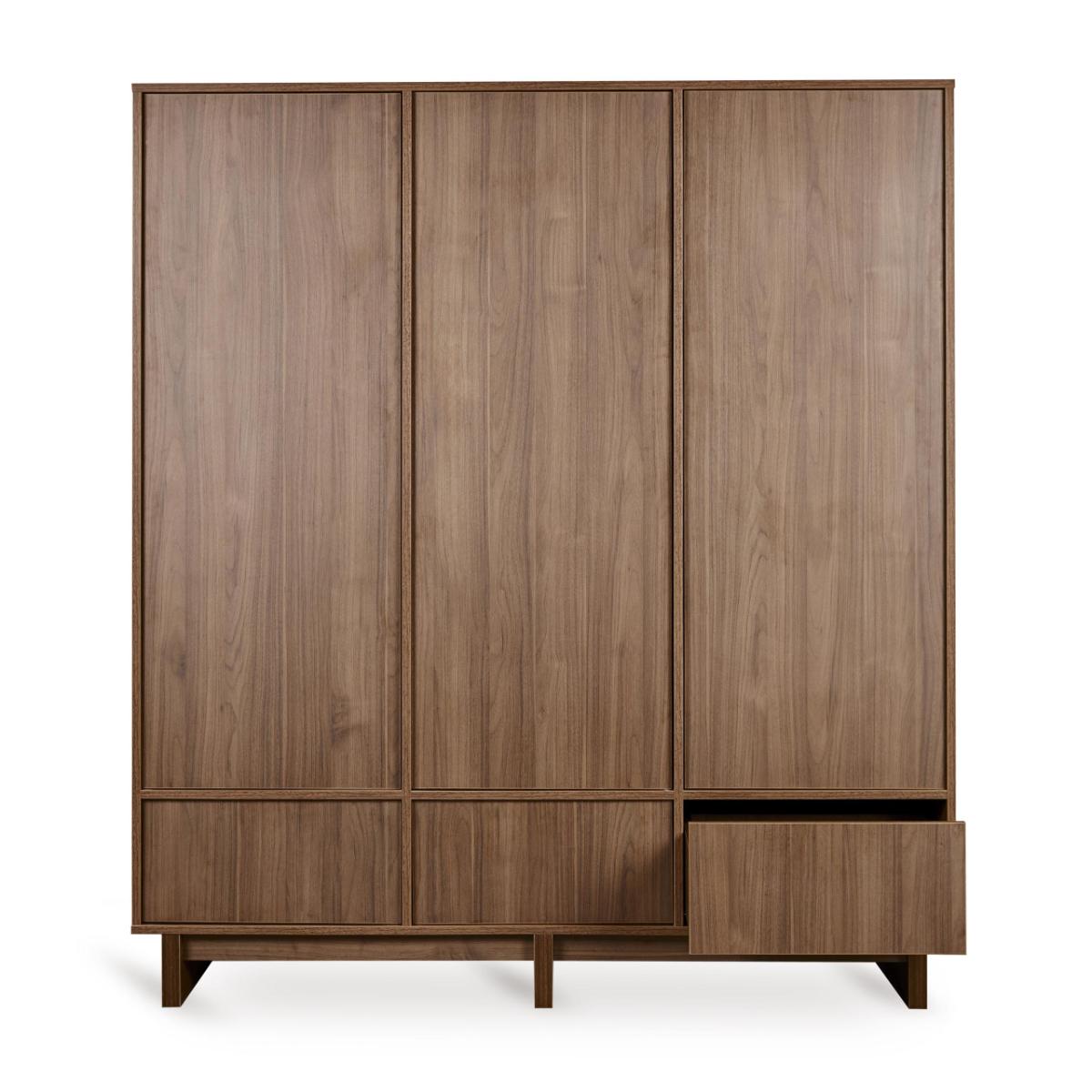 Armario 3 puertas KYO Quax walnut
