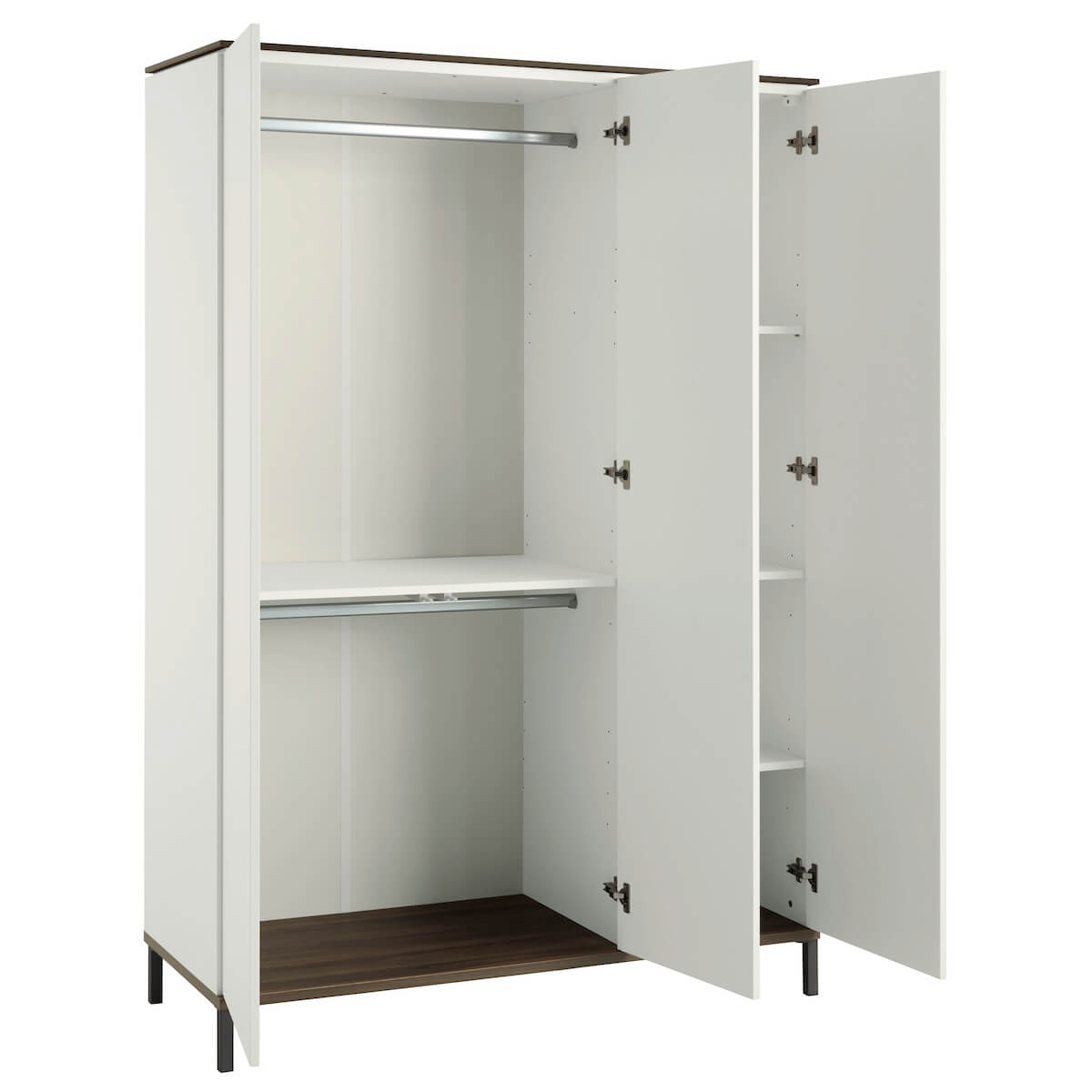 Armario 3 puertas LOVELY ALIV Yuny by Paidi off white-dark walnut