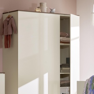 Armario 3 puertas LOVELY ALIV Yuny by Paidi off white-dark walnut