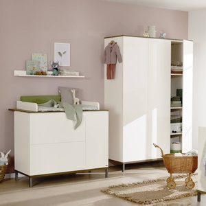 Armario 3 puertas LOVELY ALIV Yuny by Paidi off white-dark walnut