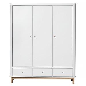 Armario 3 puertas WOOD Oliver Furniture blanco-roble