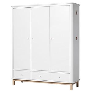 Armario 3 puertas WOOD Oliver Furniture blanco-roble