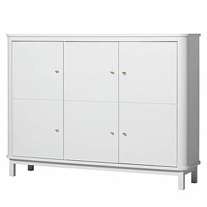 Armario bajo 3 puertas WOOD Oliver Furniture blanco