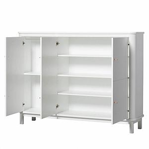 Armario bajo 3 puertas WOOD Oliver Furniture blanco