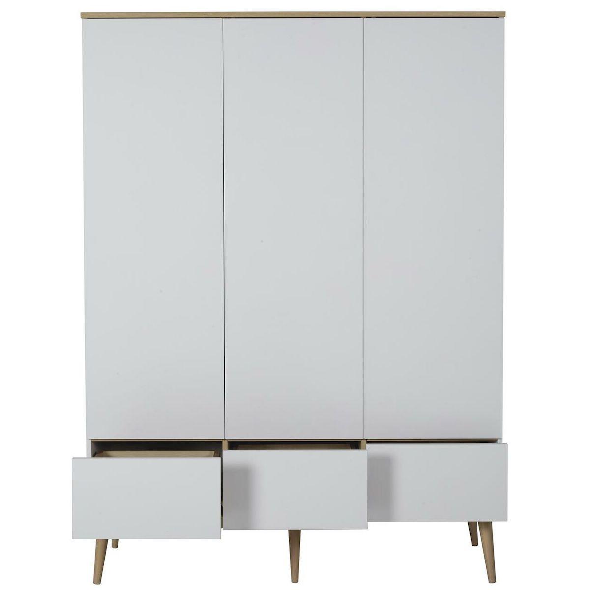 Armario XL 3 puertas FLOW Quax blanco-roble