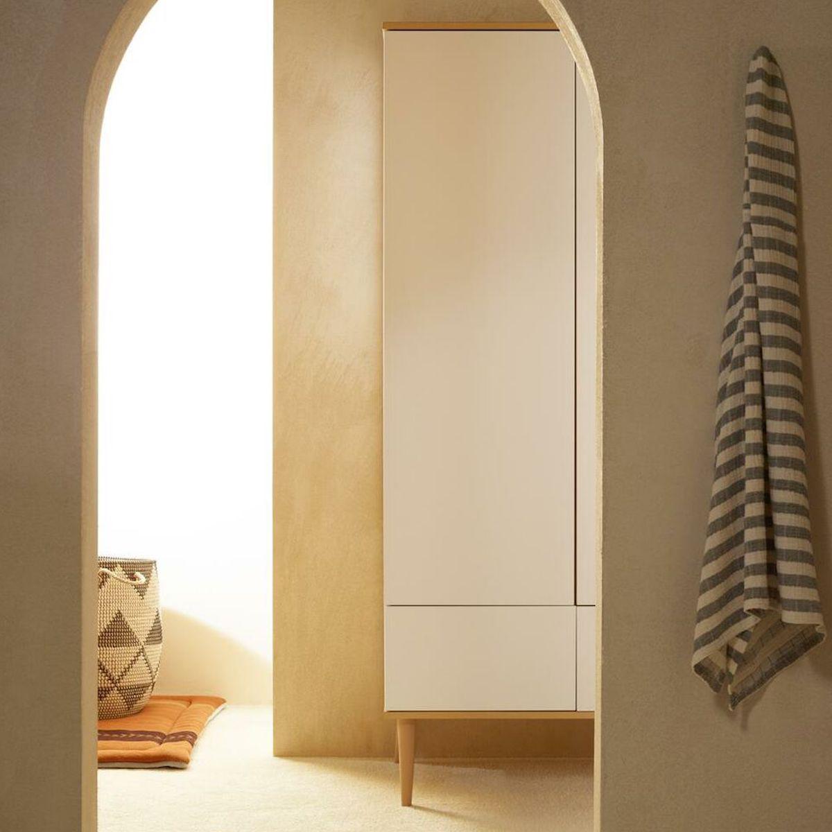 Armario XL 3 puertas FLOW Quax blanco-roble