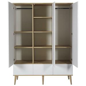 Armario XL 3 puertas FLOW Quax blanco-roble