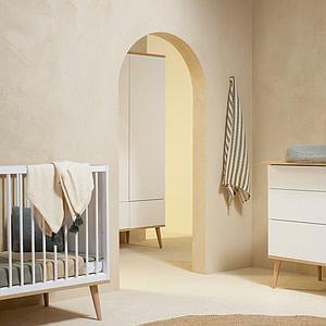 Armario XL 3 puertas FLOW Quax blanco-roble