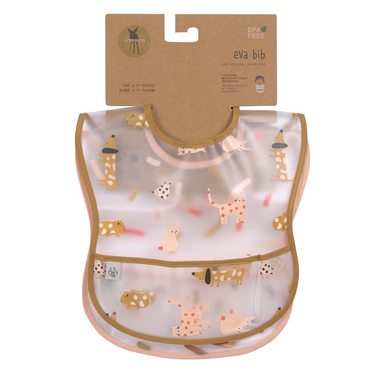 Babero 2pzas LITTLE MATEYS Laessig EVA spicy orange