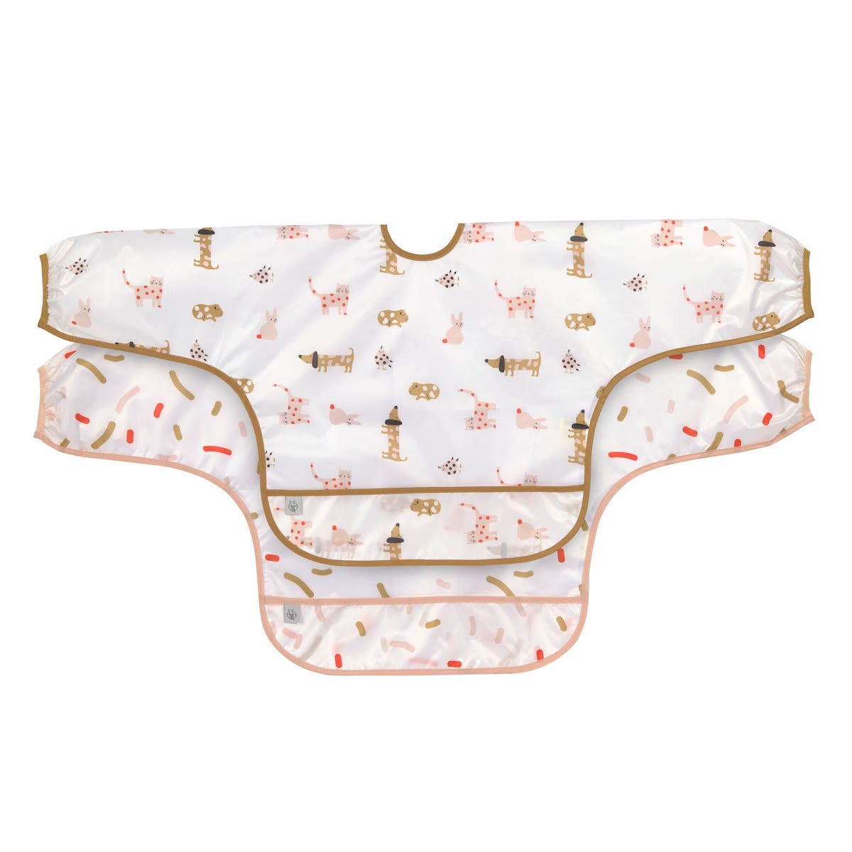 Babero manga larga 2pzas LITTLE MATEYS Laessig spicy orange