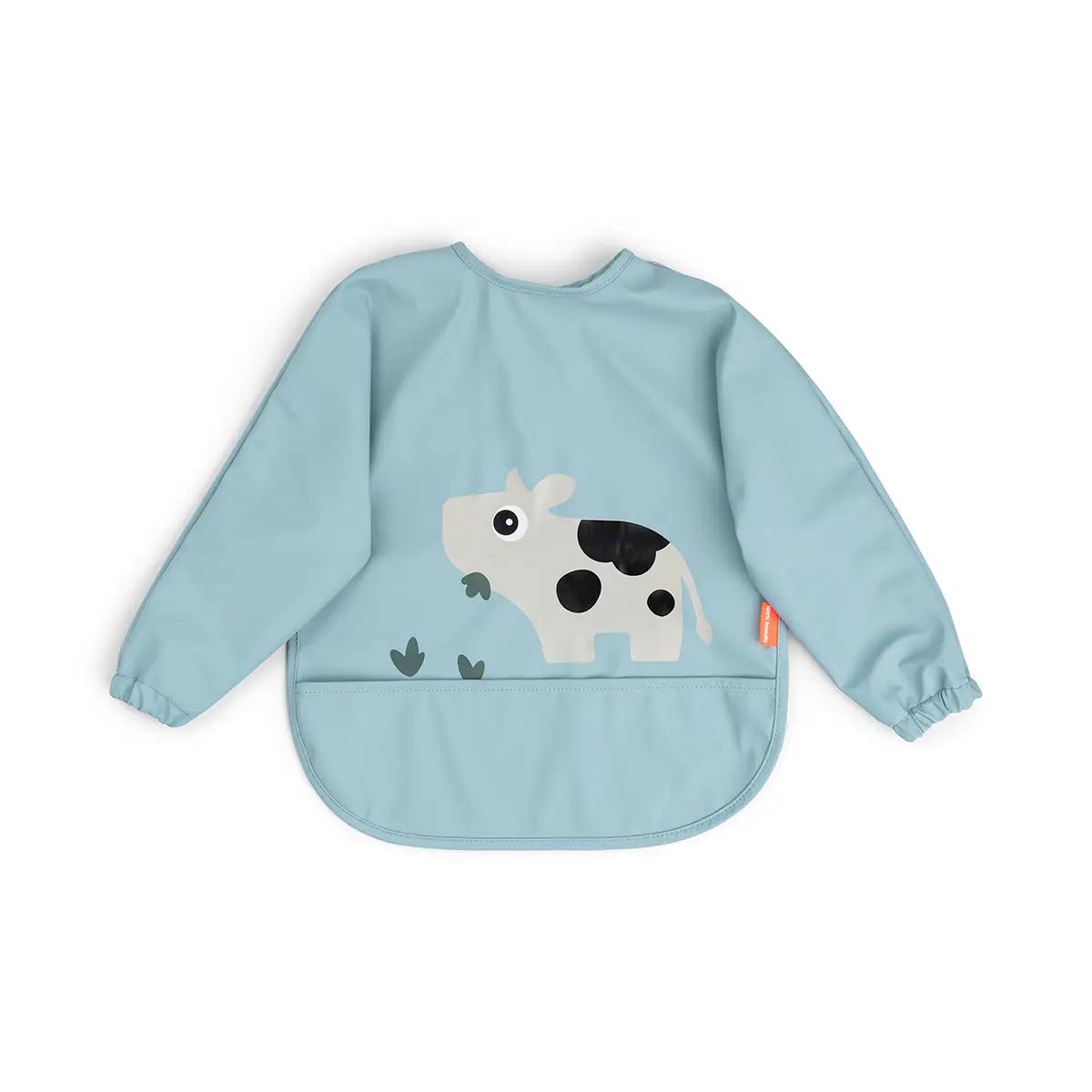 Babero manga larga-bolsillo TINY FARM Done by Deer blue