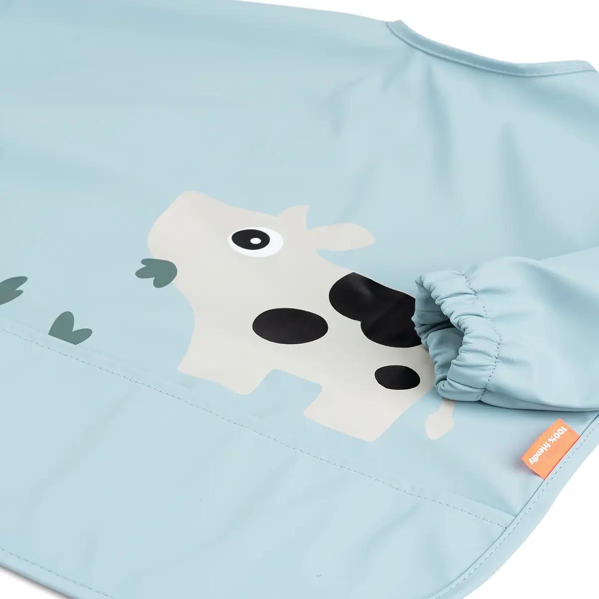 Babero manga larga-bolsillo TINY FARM Done by Deer blue