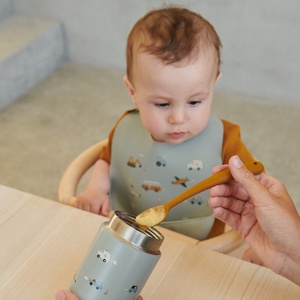 Babero silicona 2uds TILDA Liewood Vehicles dove blue mix NOOS