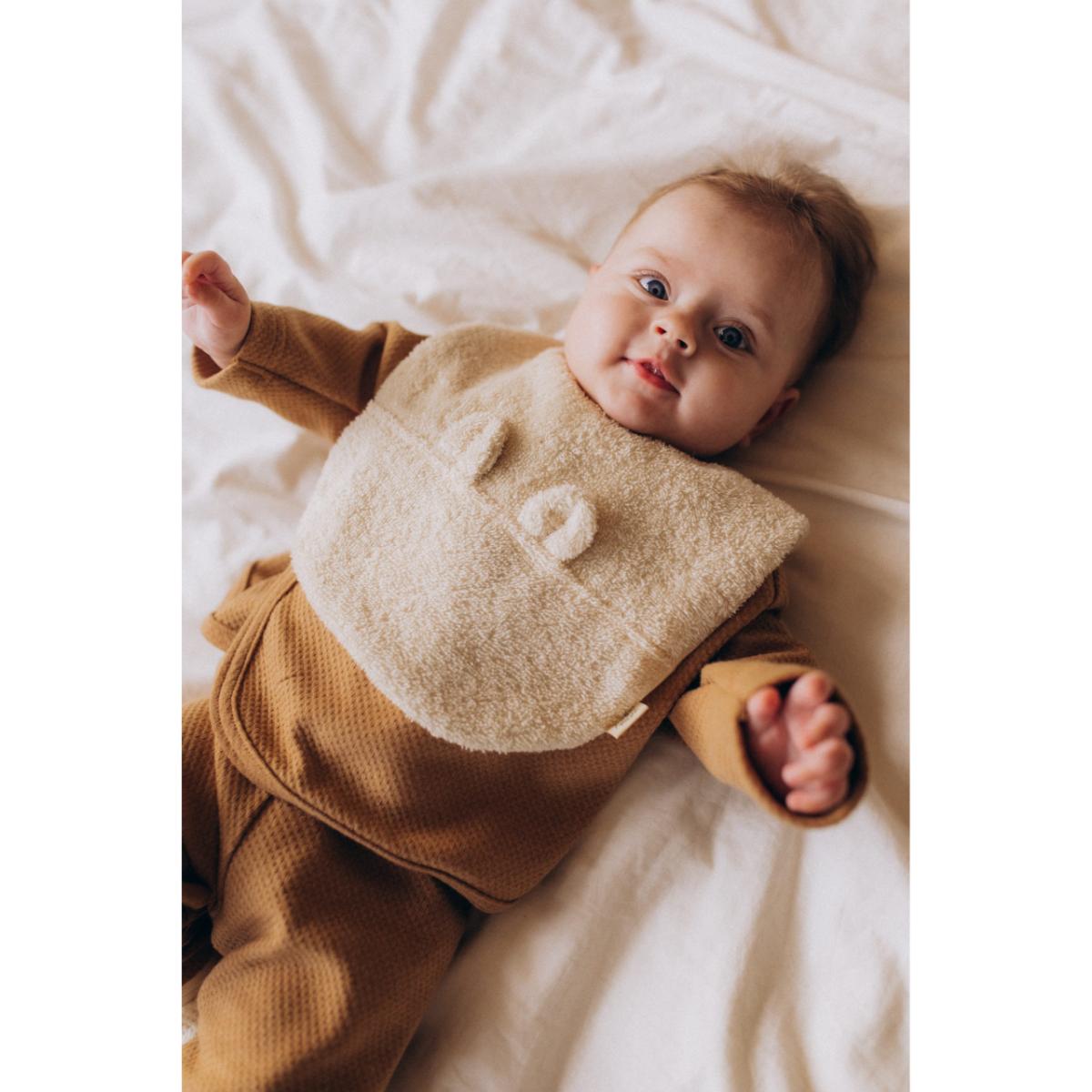 Babero Teddy NOOS Wooly Organic tiramisú