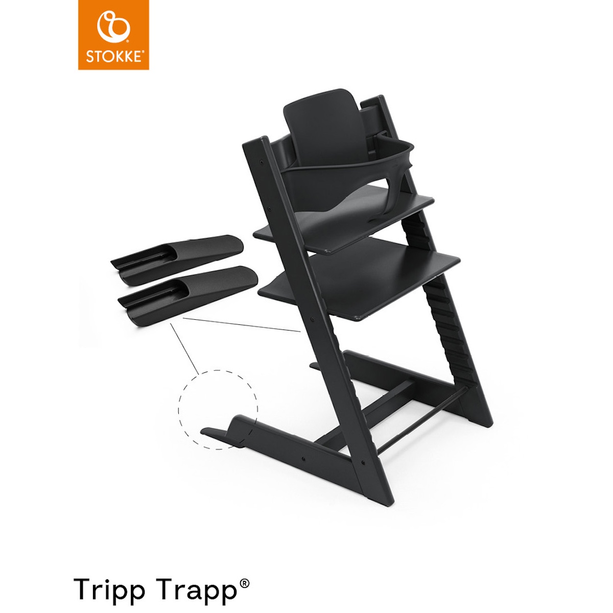 Baby set trona bebé TRIPP TRAPP Stokke black