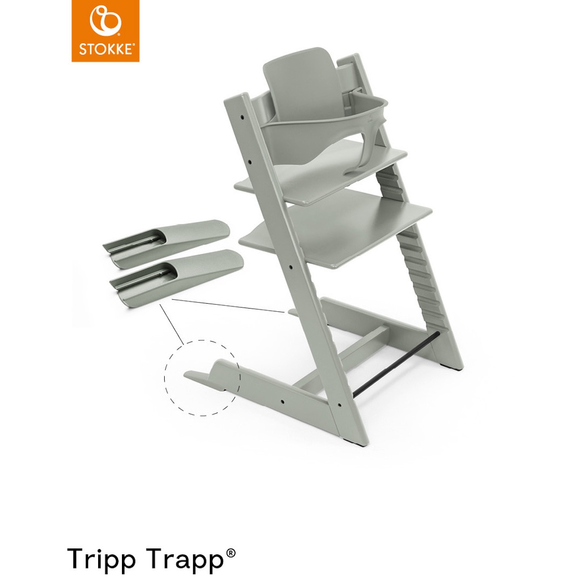 Baby set trona bebé TRIPP TRAPP Stokke glacier green