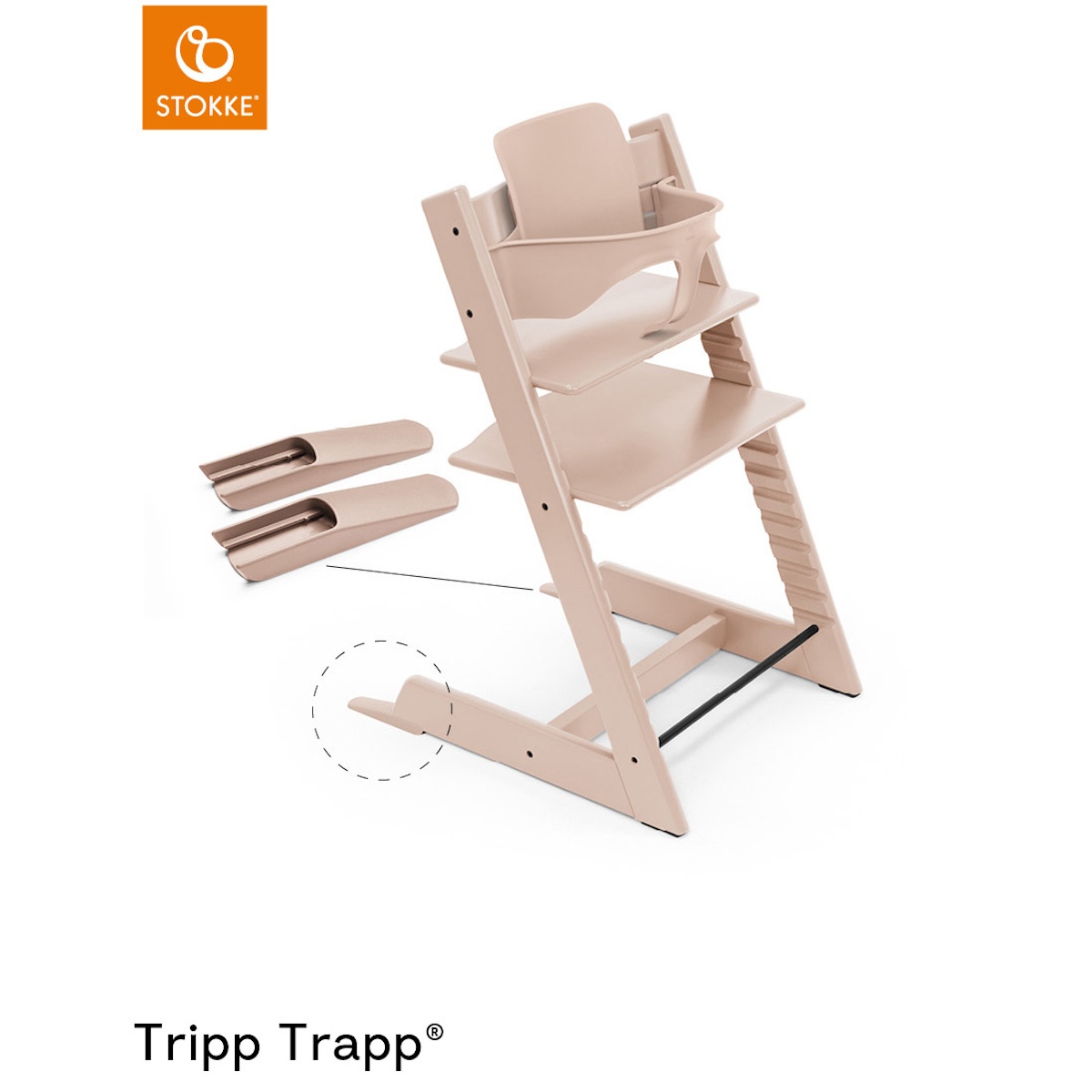 Baby set trona bebé TRIPP TRAPP Stokke serene pink