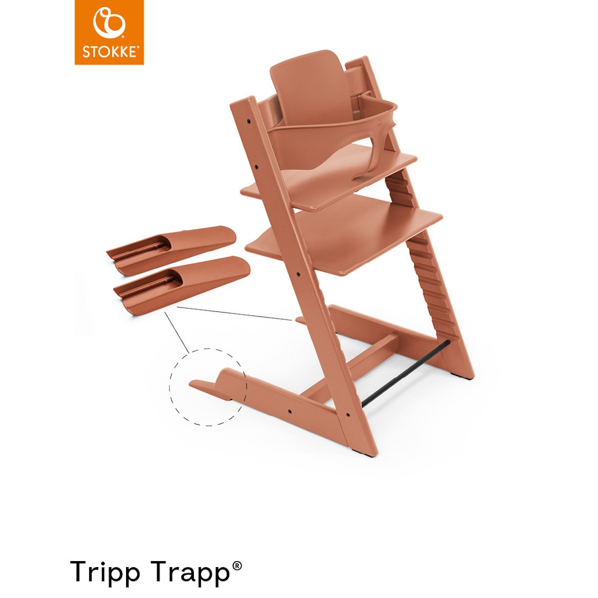 Baby set trona bebé TRIPP TRAPP Stokke terracota