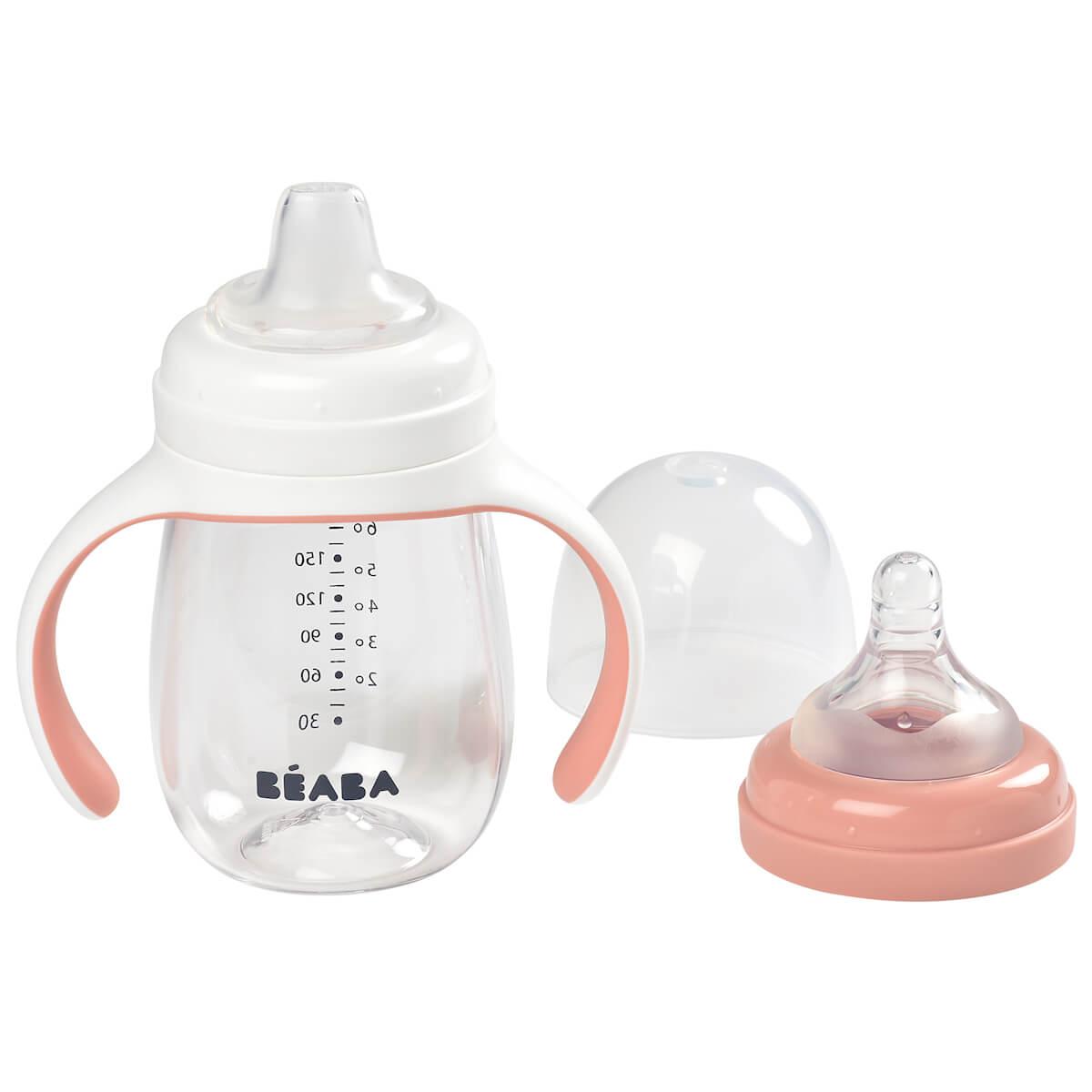 Biberón aprendizaje 2en1 210ml Béaba old pink